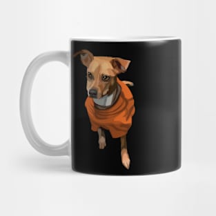 dog in orange-vector art Mug